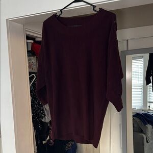 New York & Company Deep Burgundy Sweater
